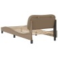 vidaXL Bettgestell mit Kopfteil Cappuccino-Braun 90x190 cm Kunstleder vidaXL Bettgestell mit Kopfteil Cappuccino-Braun 90x190 cm Kunstleder