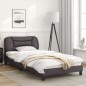 vidaXL Bettgestell mit Kopfteil Grau 100x200 cm Kunstleder vidaXL Bettgestell mit Kopfteil Grau 100x200 cm Kunstleder