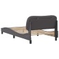 vidaXL Bettgestell mit Kopfteil Grau 100x200 cm Kunstleder vidaXL Bettgestell mit Kopfteil Grau 100x200 cm Kunstleder