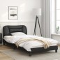vidaXL Bettgestell mit Kopfteil Schwarz und Weiß 100x200 cm Kunstleder vidaXL Bettgestell mit Kopfteil Schwarz und Weiß 100x200 cm Kunstleder