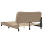 vidaXL Bettgestell mit Kopfteil Cappuccino-Braun 120x200 cm Kunstleder vidaXL Bettgestell mit Kopfteil Cappuccino-Braun 120x200 cm Kunstleder