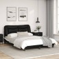 vidaXL Bettgestell mit Kopfteil Schwarz und Weiß 140x190 cm Kunstleder vidaXL Bettgestell mit Kopfteil Schwarz und Weiß 140x190 cm Kunstleder