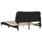 vidaXL Bettgestell mit Kopfteil Schwarz und Weiß 140x190 cm Kunstleder vidaXL Bettgestell mit Kopfteil Schwarz und Weiß 140x190 cm Kunstleder