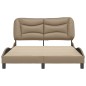 vidaXL Bettgestell mit Kopfteil Cappuccino-Braun 140x190 cm Kunstleder vidaXL Bettgestell mit Kopfteil Cappuccino-Braun 140x190 cm Kunstleder