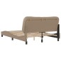 vidaXL Bettgestell mit Kopfteil Cappuccino-Braun 140x190 cm Kunstleder vidaXL Bettgestell mit Kopfteil Cappuccino-Braun 140x190 cm Kunstleder