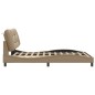 vidaXL Bettgestell mit Kopfteil Cappuccino-Braun 140x190 cm Kunstleder vidaXL Bettgestell mit Kopfteil Cappuccino-Braun 140x190 cm Kunstleder