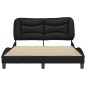 vidaXL Bettgestell mit Kopfteil Schwarz 140x200 cm Kunstleder vidaXL Bettgestell mit Kopfteil Schwarz 140x200 cm Kunstleder