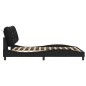 vidaXL Bettgestell mit Kopfteil Schwarz 160x200 cm Kunstleder vidaXL Bettgestell mit Kopfteil Schwarz 160x200 cm Kunstleder