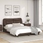 vidaXL Bettgestell mit Kopfteil Braun 120x200 cm Kunstleder vidaXL Bettgestell mit Kopfteil Braun 120x200 cm Kunstleder
