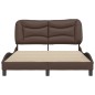 vidaXL Bettgestell mit Kopfteil Braun 120x200 cm Kunstleder vidaXL Bettgestell mit Kopfteil Braun 120x200 cm Kunstleder