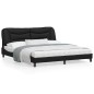 vidaXL Bettgestell mit Kopfteil Schwarz 180x200 cm Kunstleder vidaXL Bettgestell mit Kopfteil Schwarz 180x200 cm Kunstleder