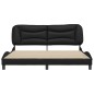 vidaXL Bettgestell mit Kopfteil Schwarz 180x200 cm Kunstleder vidaXL Bettgestell mit Kopfteil Schwarz 180x200 cm Kunstleder