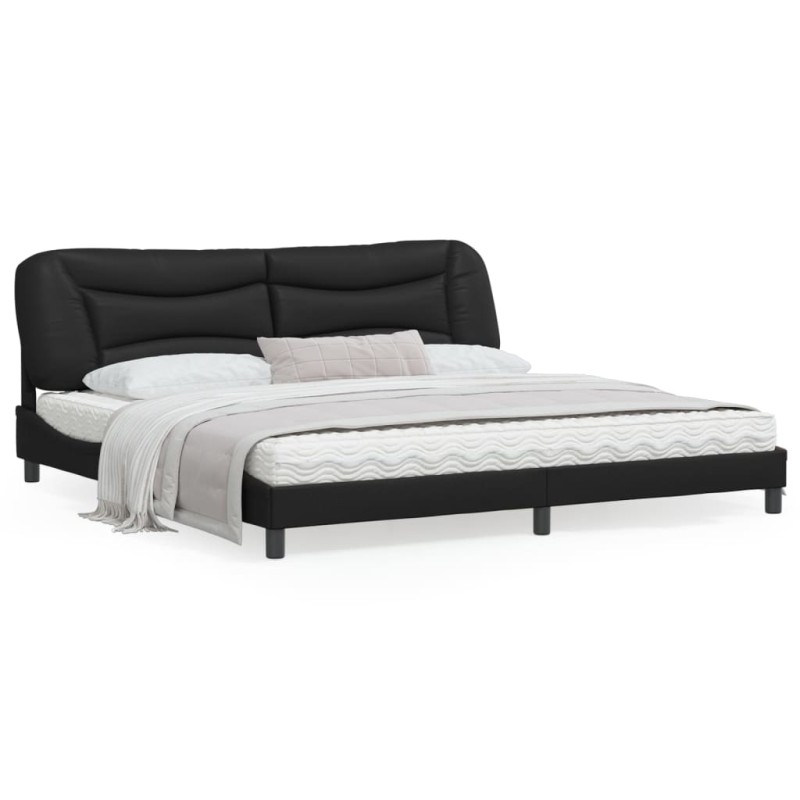vidaXL Bettgestell mit Kopfteil Schwarz 200x200 cm Kunstleder vidaXL Bettgestell mit Kopfteil Schwarz 200x200 cm Kunstleder