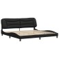 vidaXL Bettgestell mit Kopfteil Schwarz 200x200 cm Kunstleder vidaXL Bettgestell mit Kopfteil Schwarz 200x200 cm Kunstleder