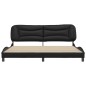 vidaXL Bettgestell mit Kopfteil Schwarz 200x200 cm Kunstleder vidaXL Bettgestell mit Kopfteil Schwarz 200x200 cm Kunstleder
