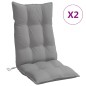 vidaXL Hochlehner-Auflagen 2 Stk. Grau Oxford-Gewebe vidaXL Hochlehner-Auflagen 2 Stk. Grau Oxford-Gewebe