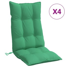 vidaXL Hochlehner-Auflagen 4 Stk. Grün Oxford-Gewebe