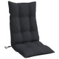 vidaXL Hochlehner-Auflagen 4 Stk. Schwarz Oxford-Gewebe vidaXL Hochlehner-Auflagen 4 Stk. Schwarz Oxford-Gewebe