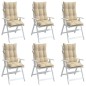 vidaXL Hochlehner-Auflagen 6 Stk. Beige Oxford-Gewebe vidaXL Hochlehner-Auflagen 6 Stk. Beige Oxford-Gewebe