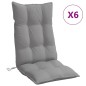 vidaXL Hochlehner-Auflagen 6 Stk. Grau Oxford-Gewebe vidaXL Hochlehner-Auflagen 6 Stk. Grau Oxford-Gewebe