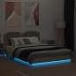 vidaXL Bettgestell mit Kopfteil & LED-Leuchten Sonoma-Eiche 150x200 cm vidaXL Bettgestell mit Kopfteil & LED-Leuchten Sonoma-Eiche 150x200 cm