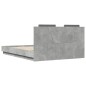 vidaXL Bettgestell mit Kopfteil und LED-Leuchten Betongrau 140x200 cm vidaXL Bettgestell mit Kopfteil und LED-Leuchten Betongrau 140x200 cm