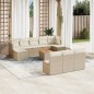 vidaXL 11-tlg. Garten-Sofagarnitur mit Kissen Beige Poly Rattan vidaXL 11-tlg. Garten-Sofagarnitur mit Kissen Beige Poly Rattan