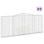 vidaXL Gabionen mit Hochbogen 9 Stk. 400x30x160/180cm Verzinktes Eisen vidaXL Gabionen mit Hochbogen 9 Stk. 400x30x160/180cm Verzinktes Eisen