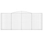 vidaXL Gabionen mit Hochbogen 9 Stk. 400x30x160/180cm Verzinktes Eisen vidaXL Gabionen mit Hochbogen 9 Stk. 400x30x160/180cm Verzinktes Eisen