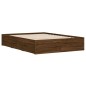 vidaXL Bettgestell mit Schubladen Braun Eichen-Optik 135x190 cm vidaXL Bettgestell mit Schubladen Braun Eichen-Optik 135x190 cm