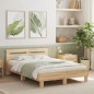 vidaXL Bettgestell mit Kopfteil LED-Beleuchtung Sonoma-Eiche 135x190cm vidaXL Bettgestell mit Kopfteil LED-Beleuchtung Sonoma-Eiche 135x190cm