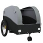 vidaXL Fahrradanhänger Schwarz und Grau 45 kg Eisen vidaXL Fahrradanhänger Schwarz und Grau 45 kg Eisen