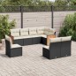 vidaXL 8-tlg. Garten-Sofagarnitur mit Kissen Schwarz Poly Rattan vidaXL 8-tlg. Garten-Sofagarnitur mit Kissen Schwarz Poly Rattan