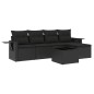 vidaXL 6-tlg. Garten-Sofagarnitur mit Kissen Schwarz Poly Rattan vidaXL 6-tlg. Garten-Sofagarnitur mit Kissen Schwarz Poly Rattan