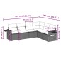 vidaXL 6-tlg. Garten-Sofagarnitur mit Kissen Schwarz Poly Rattan vidaXL 6-tlg. Garten-Sofagarnitur mit Kissen Schwarz Poly Rattan