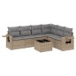 vidaXL 7-tlg. Garten-Sofagarnitur mit Kissen Beige Poly Rattan vidaXL 7-tlg. Garten-Sofagarnitur mit Kissen Beige Poly Rattan