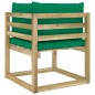 Garten-Ecksofa mit Kissen in Grün Imprägniertes Kiefernholz Garten-Ecksofa mit Kissen in Grün Imprägniertes Kiefernholz