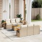 vidaXL 7-tlg. Garten-Sofagarnitur mit Kissen Beige Poly Rattan vidaXL 7-tlg. Garten-Sofagarnitur mit Kissen Beige Poly Rattan