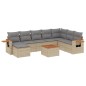 vidaXL 9-tlg. Garten-Sofagarnitur mit Kissen Beige Poly Rattan vidaXL 9-tlg. Garten-Sofagarnitur mit Kissen Beige Poly Rattan