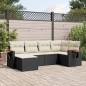 vidaXL 6-tlg. Garten-Sofagarnitur mit Kissen Schwarz Poly Rattan vidaXL 6-tlg. Garten-Sofagarnitur mit Kissen Schwarz Poly Rattan