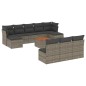 vidaXL 11-tlg. Garten-Sofagarnitur mit Kissen Grau Poly Rattan vidaXL 11-tlg. Garten-Sofagarnitur mit Kissen Grau Poly Rattan
