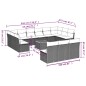 vidaXL 14-tlg. Garten-Sofagarnitur mit Kissen Grau Poly Rattan vidaXL 14-tlg. Garten-Sofagarnitur mit Kissen Grau Poly Rattan