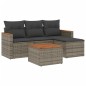 vidaXL 5-tlg. Garten-Sofagarnitur mit Kissen Grau Poly Rattan vidaXL 5-tlg. Garten-Sofagarnitur mit Kissen Grau Poly Rattan