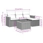 vidaXL 5-tlg. Garten-Sofagarnitur mit Kissen Grau Poly Rattan vidaXL 5-tlg. Garten-Sofagarnitur mit Kissen Grau Poly Rattan