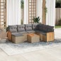 vidaXL 8-tlg. Garten-Sofagarnitur mit Kissen Beige Poly Rattan vidaXL 8-tlg. Garten-Sofagarnitur mit Kissen Beige Poly Rattan