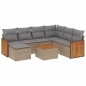 vidaXL 8-tlg. Garten-Sofagarnitur mit Kissen Beige Poly Rattan vidaXL 8-tlg. Garten-Sofagarnitur mit Kissen Beige Poly Rattan