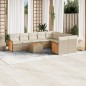vidaXL 10-tlg. Garten-Sofagarnitur mit Kissen Beige Poly Rattan vidaXL 10-tlg. Garten-Sofagarnitur mit Kissen Beige Poly Rattan