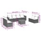 vidaXL 9-tlg. Garten-Sofagarnitur mit Kissen Grau Poly Rattan vidaXL 9-tlg. Garten-Sofagarnitur mit Kissen Grau Poly Rattan
