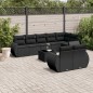 vidaXL 9-tlg. Garten-Sofagarnitur mit Kissen Schwarz Poly Rattan vidaXL 9-tlg. Garten-Sofagarnitur mit Kissen Schwarz Poly Rattan