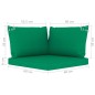Gartensofa 4-Sitzer mit Kissen in Grün Gartensofa 4-Sitzer mit Kissen in Grün